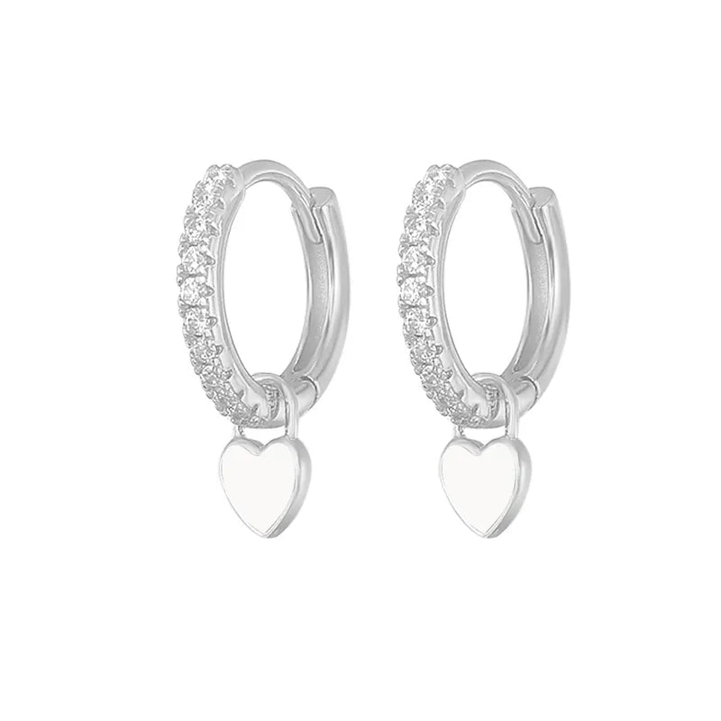 Love Club earrings - silver (6 colours available)