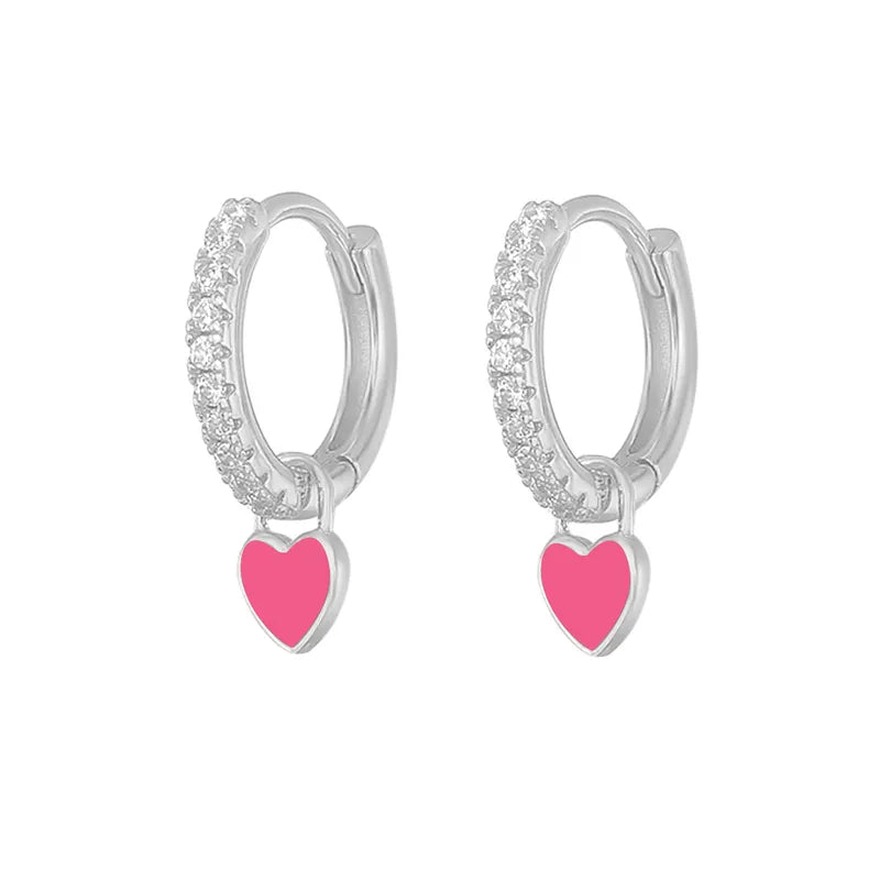 Love Club earrings - silver (6 colours available)
