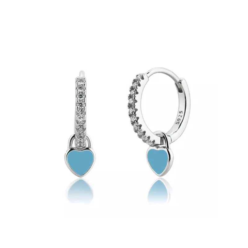 Love Club earrings - silver (6 colours available)