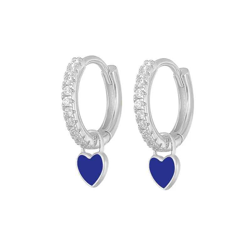 Love Club earrings - silver (6 colours available)