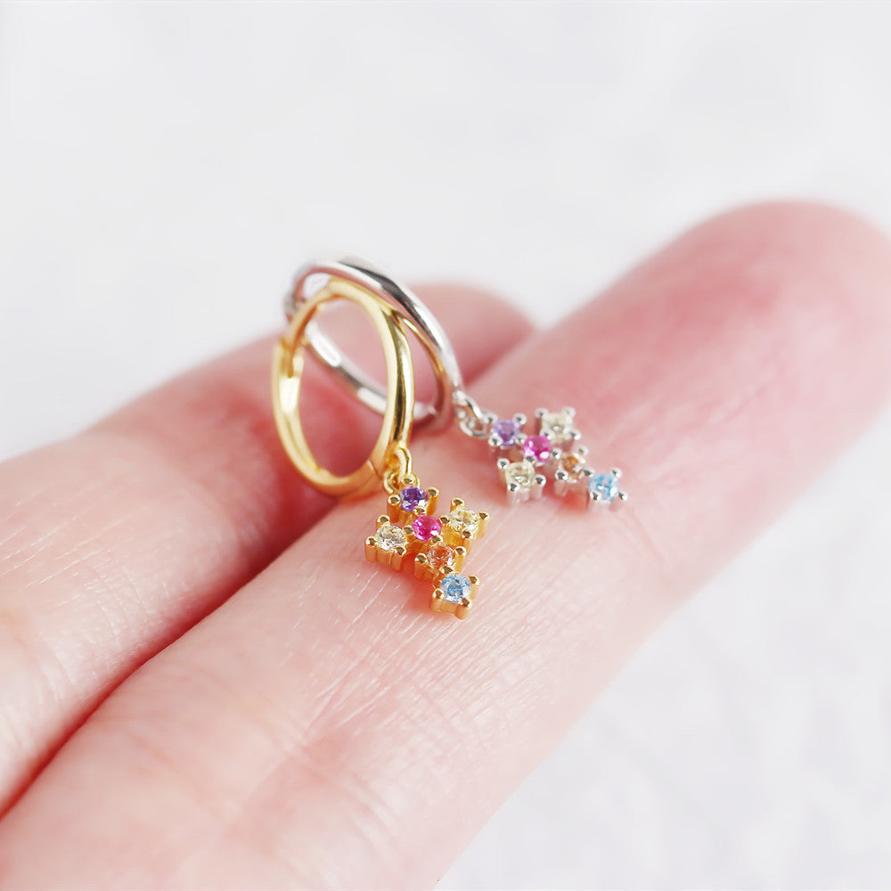 LUNA | Zircon Hoops - Silver