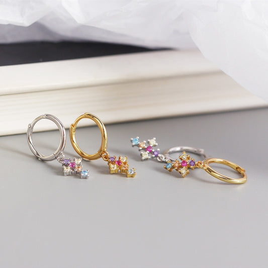 LUNA | Zircon Hoops - Silver