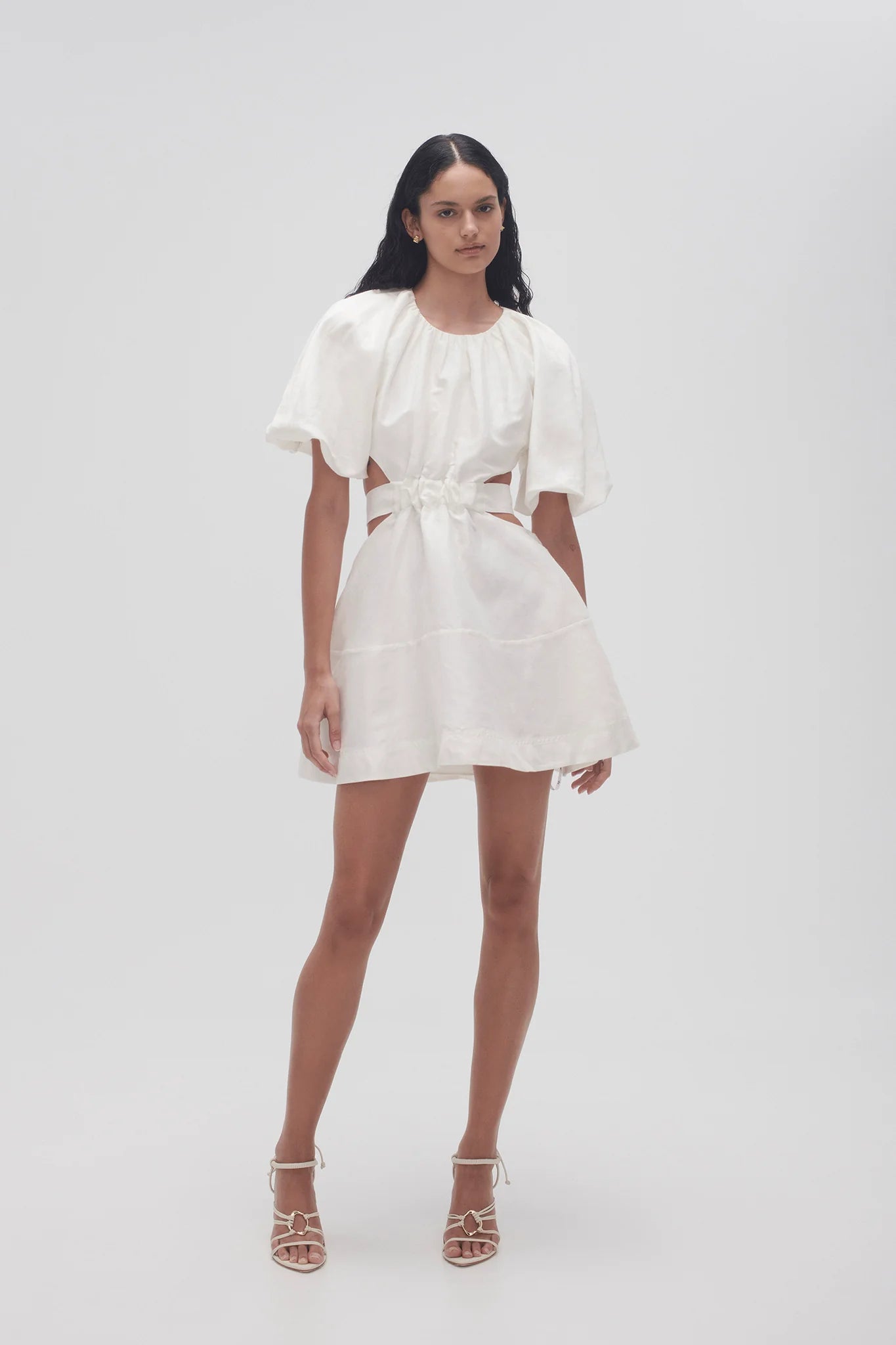 Mimosa cut out mini dress ivory