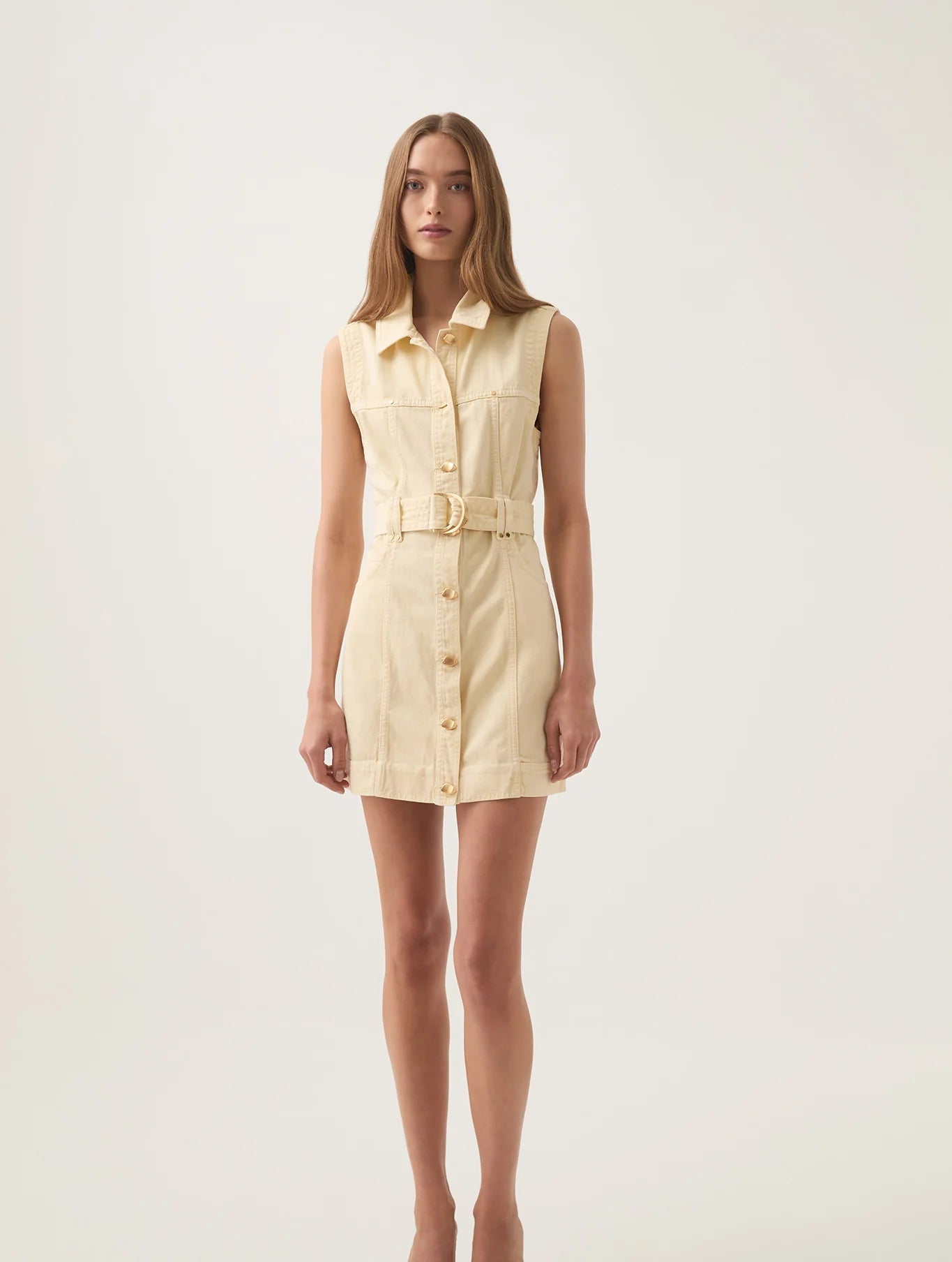 Ray denim mini dress sunlight wash