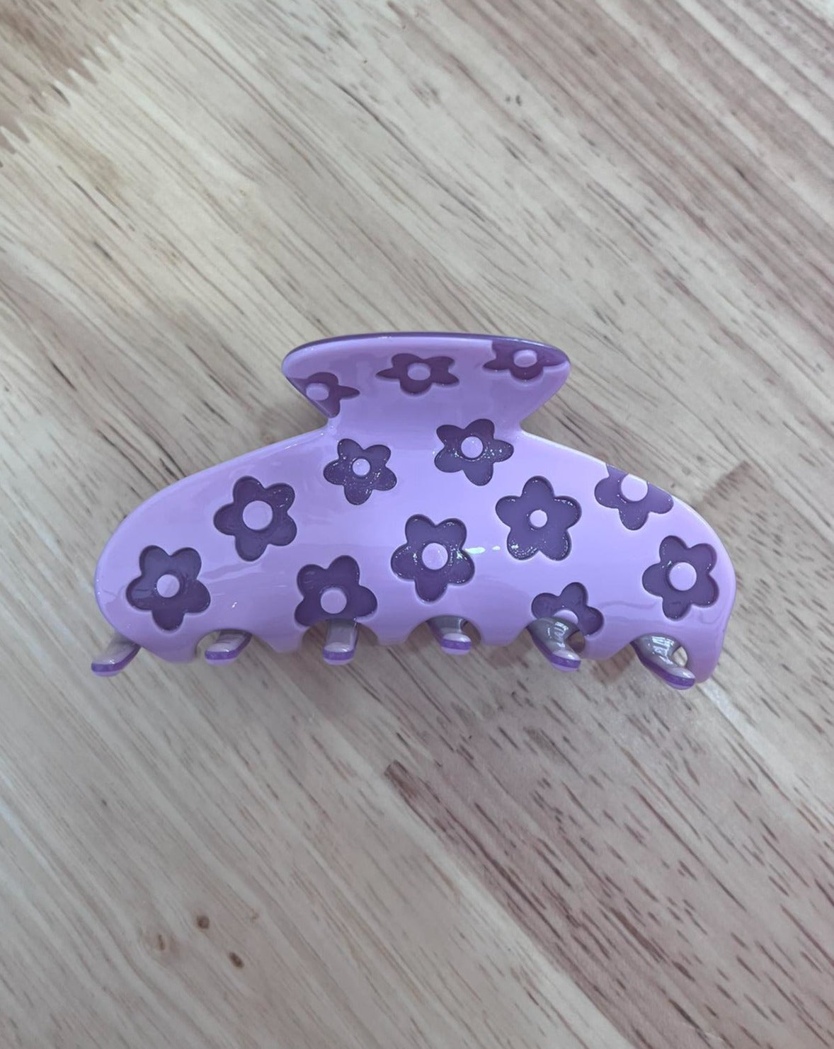 Daisy claw clip - purple