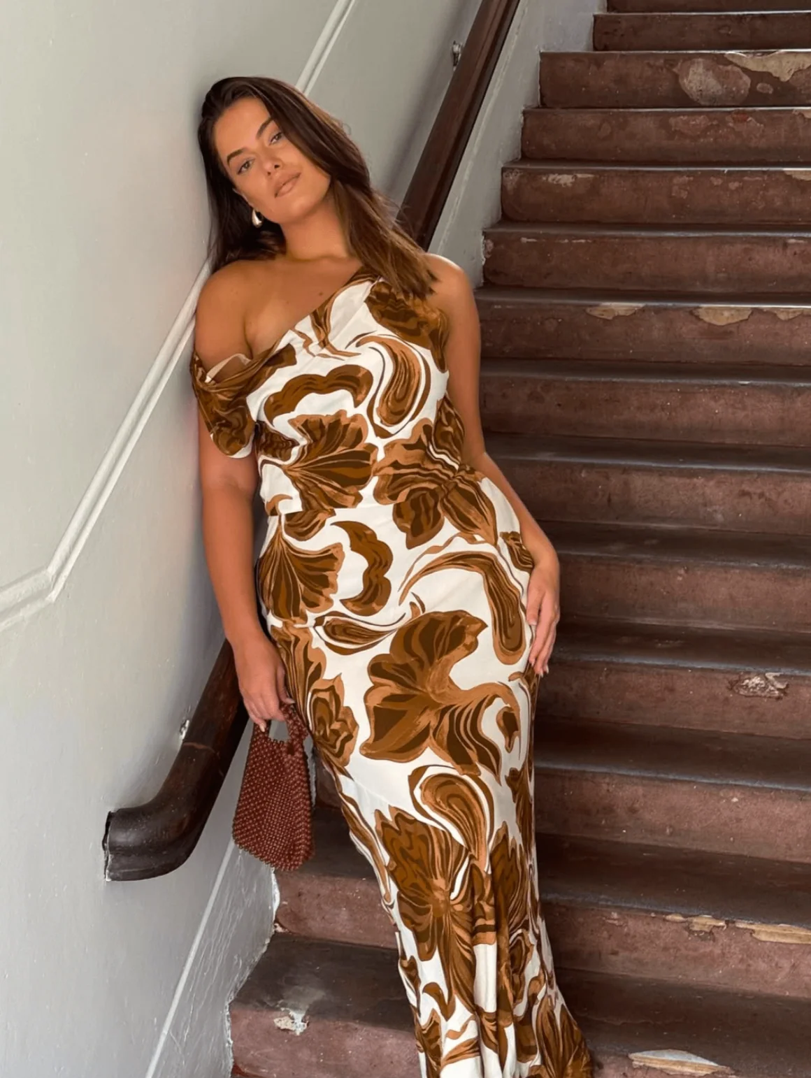 Melon maxi dress cosmos
