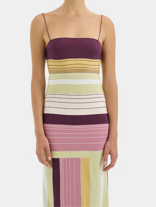 Fontana slip dress elisa stripe