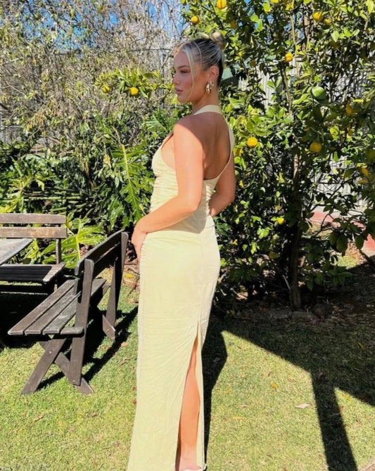 Giacomo gathered gown butter