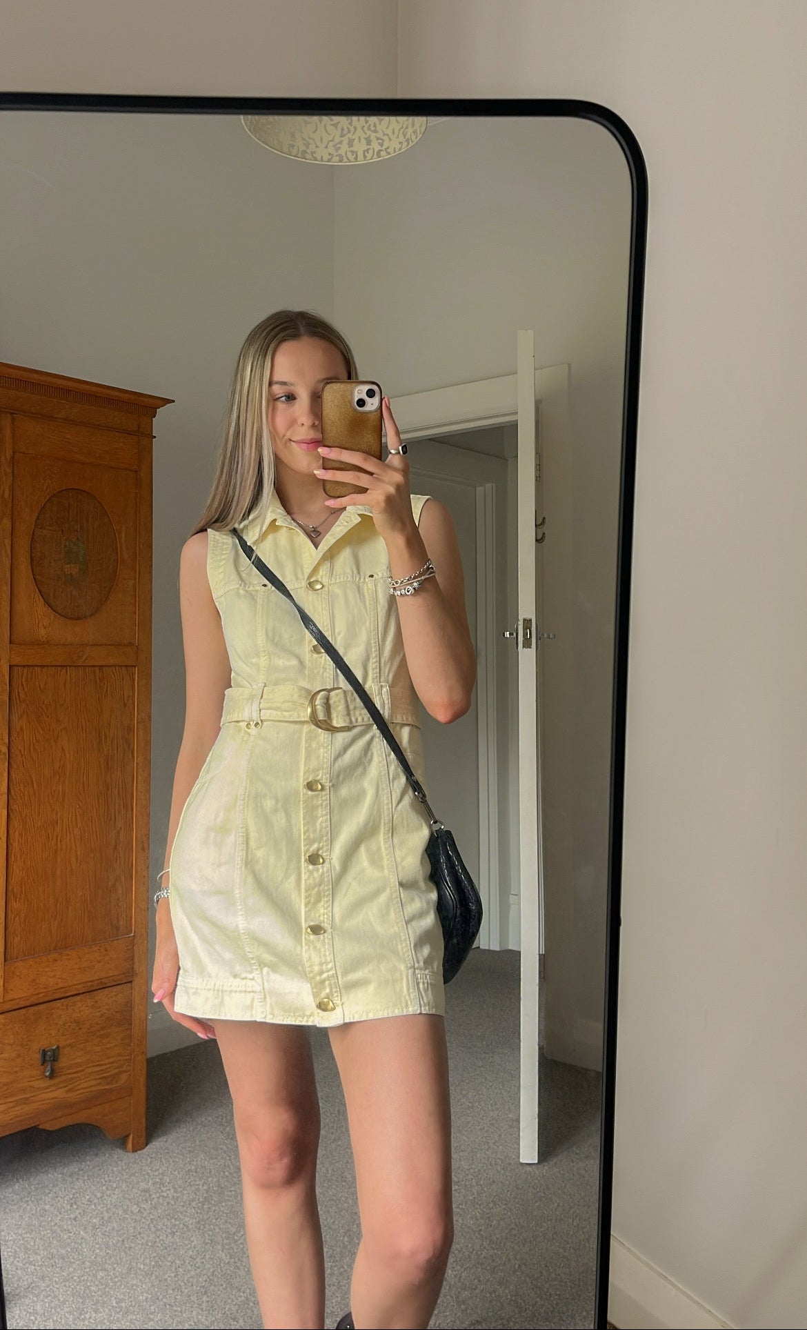 Ray denim mini dress sunlight wash