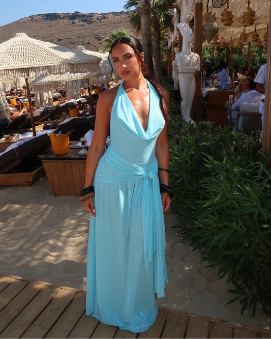 Yosei Dress in Aqua