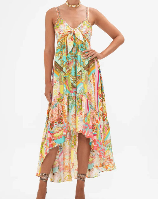 An Italian Welcome tie front high low dress