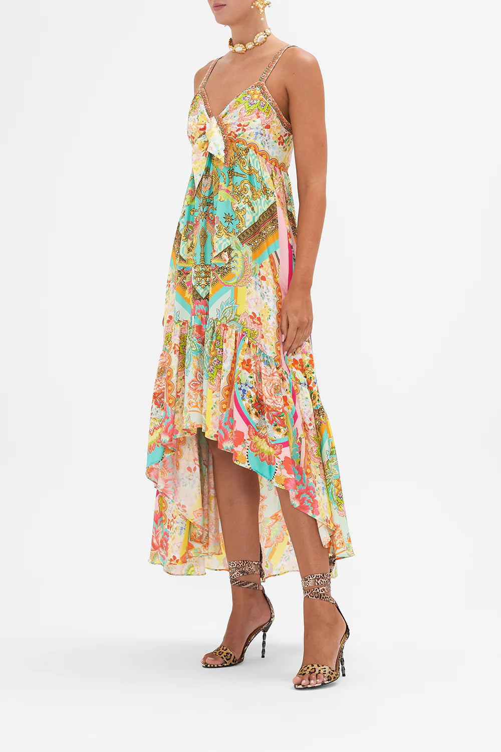 An Italian Welcome tie front high low dress