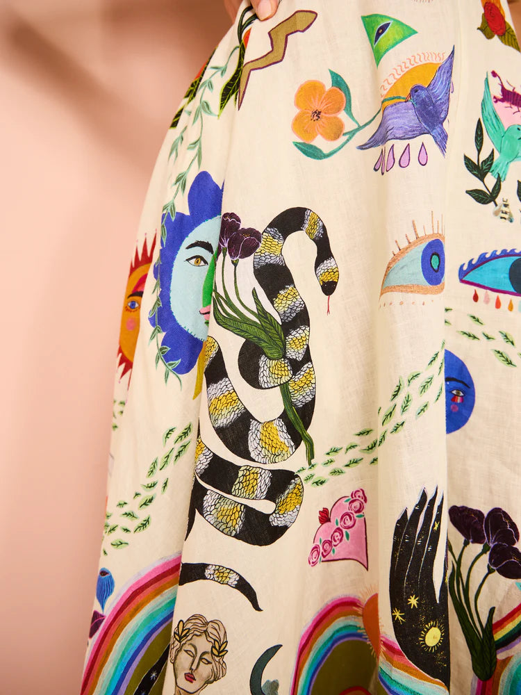 Evergreen sundress in multi