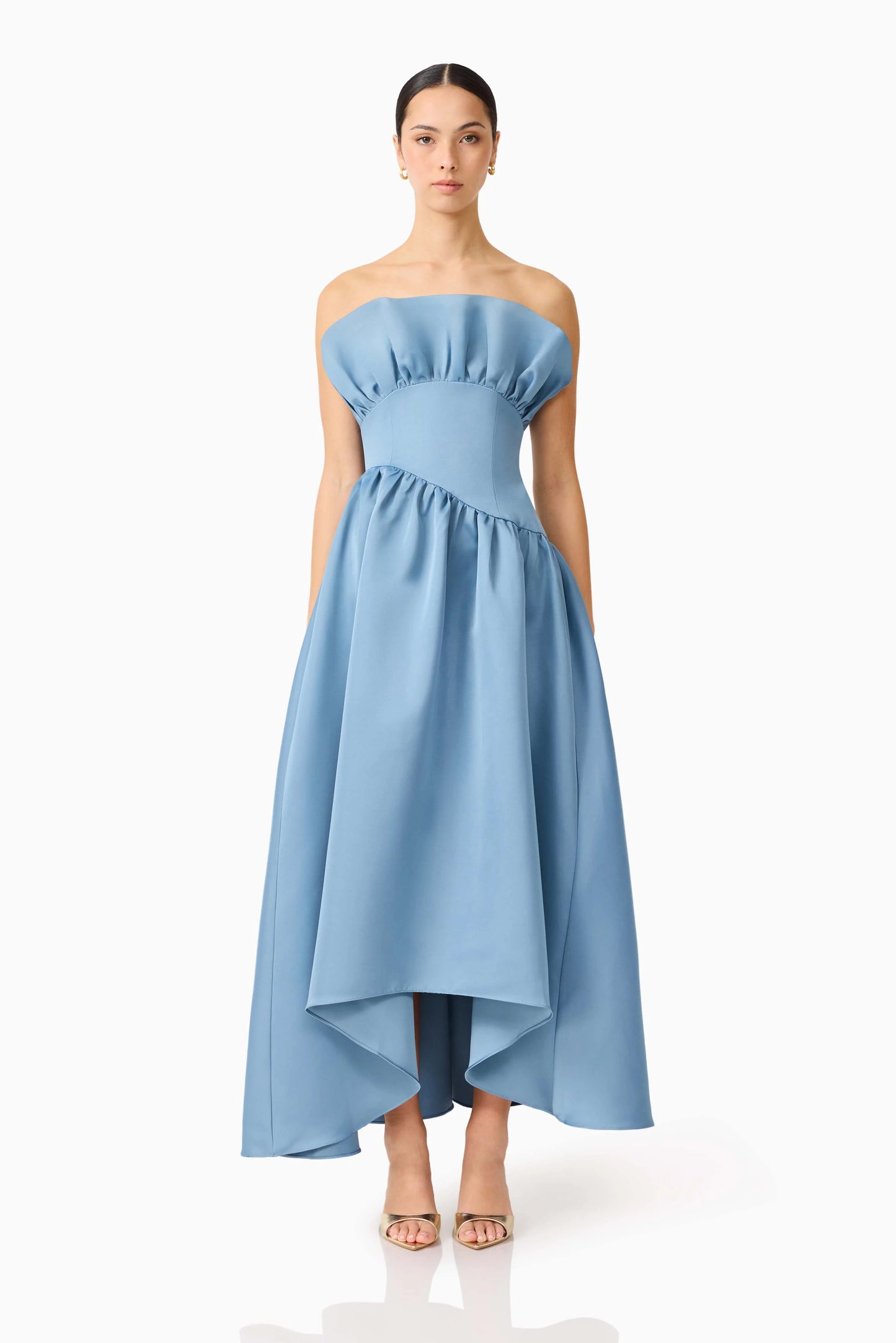 SALE - Laurel sleeveless maxi dress in Steel Blue (L)
