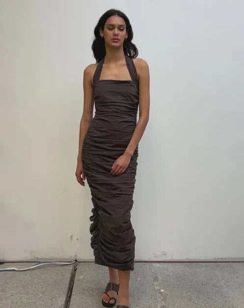 Ariel halter dress java