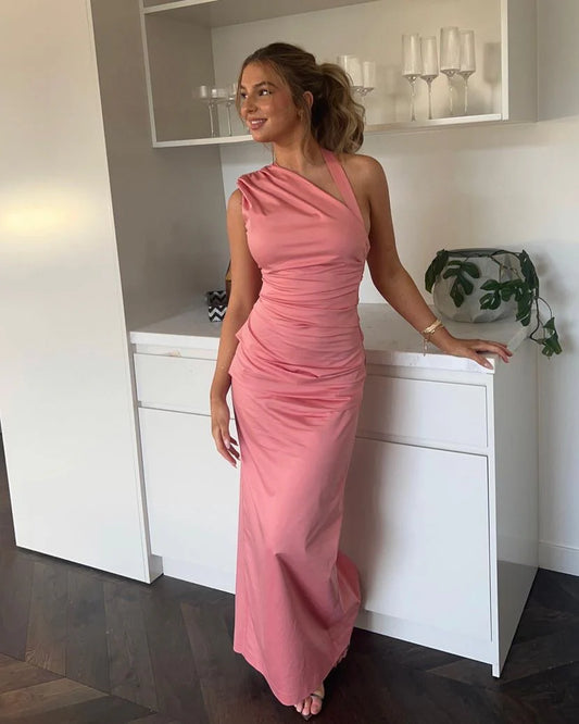 Giacomo gathered gown pink