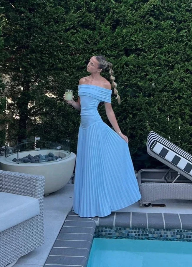 Field Of Dreams Maxi Dress soft blue