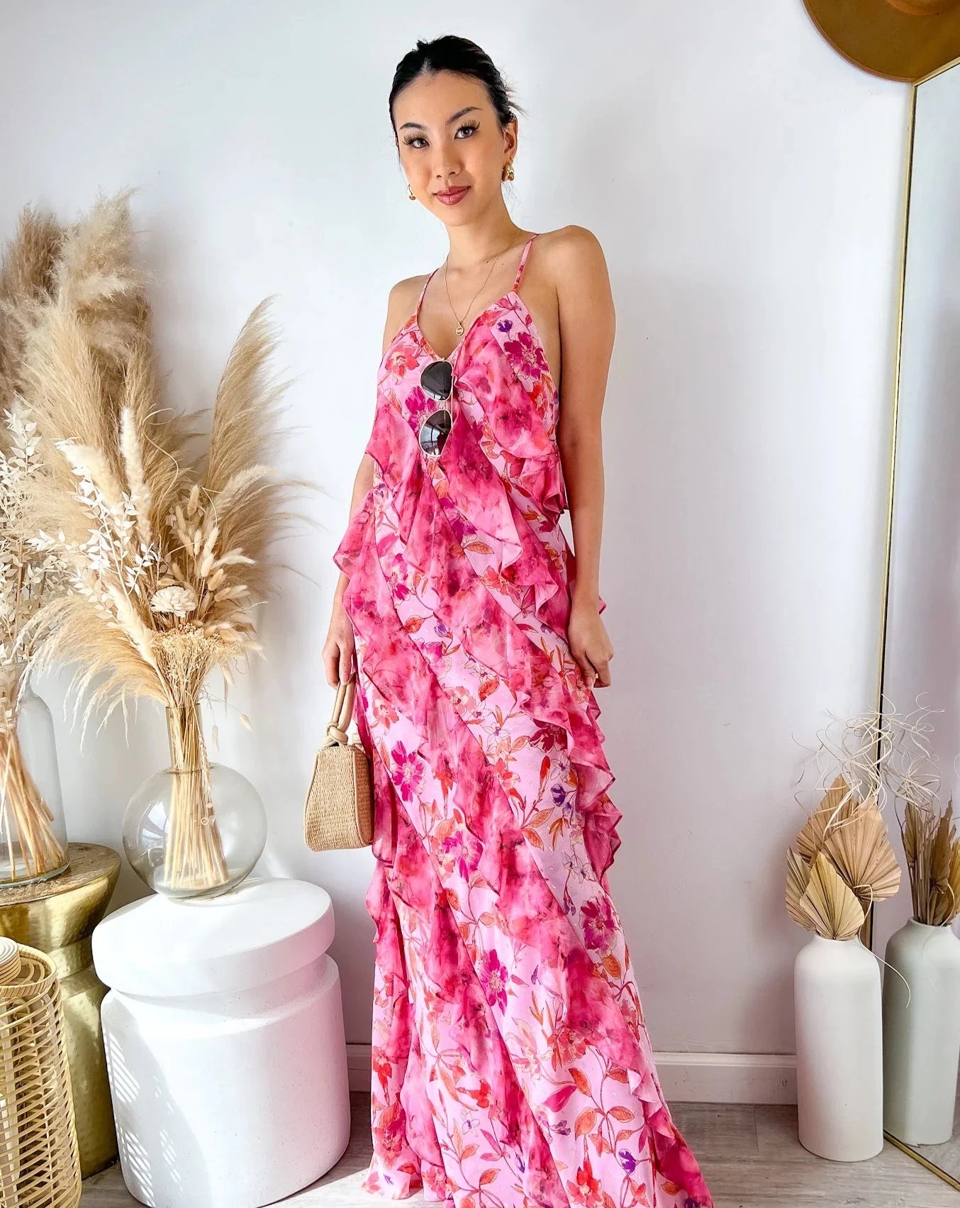 Damita ruffle maxi dress