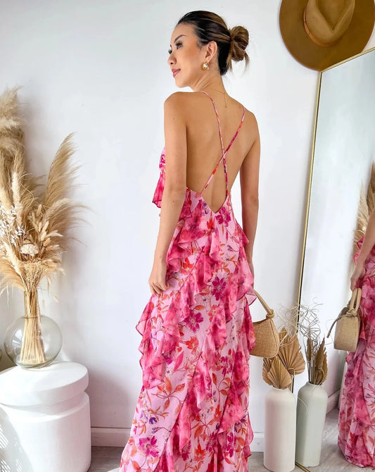 Damita ruffle maxi dress