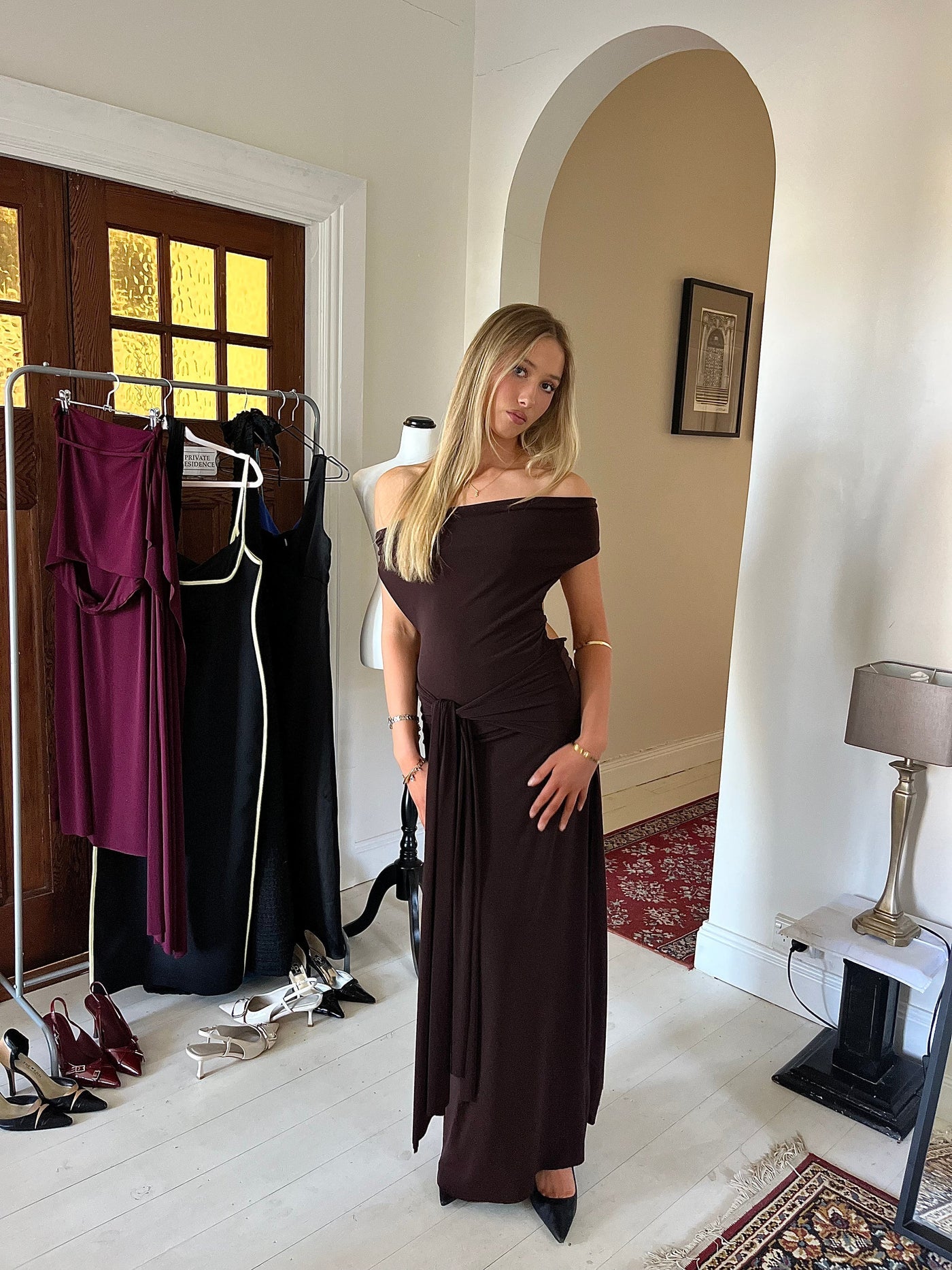 Nadia dress brown