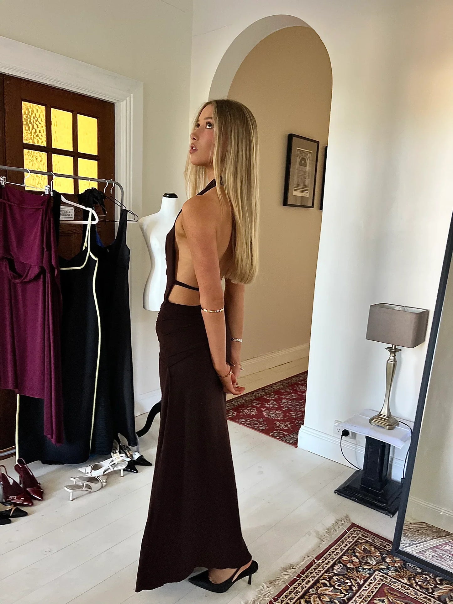 Nadia dress brown
