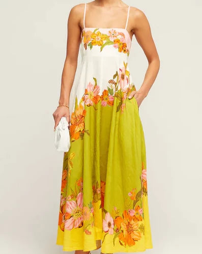 Silas linen sundress in multi