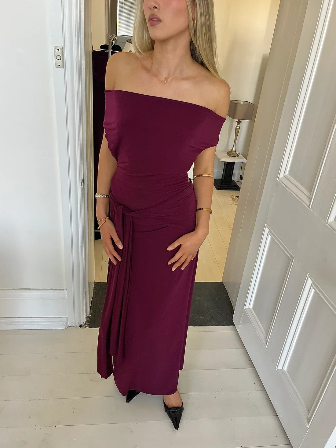 Nadia dress burgundy