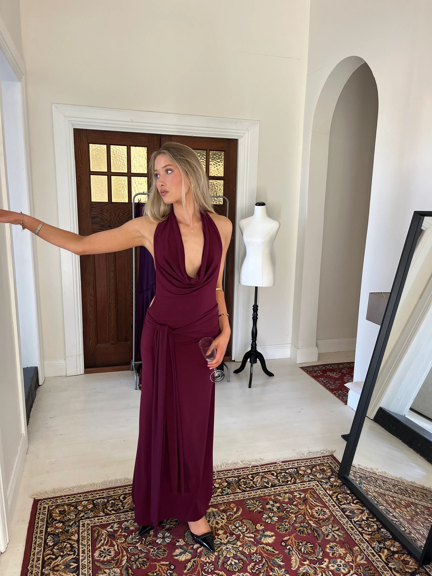 Nadia dress burgundy