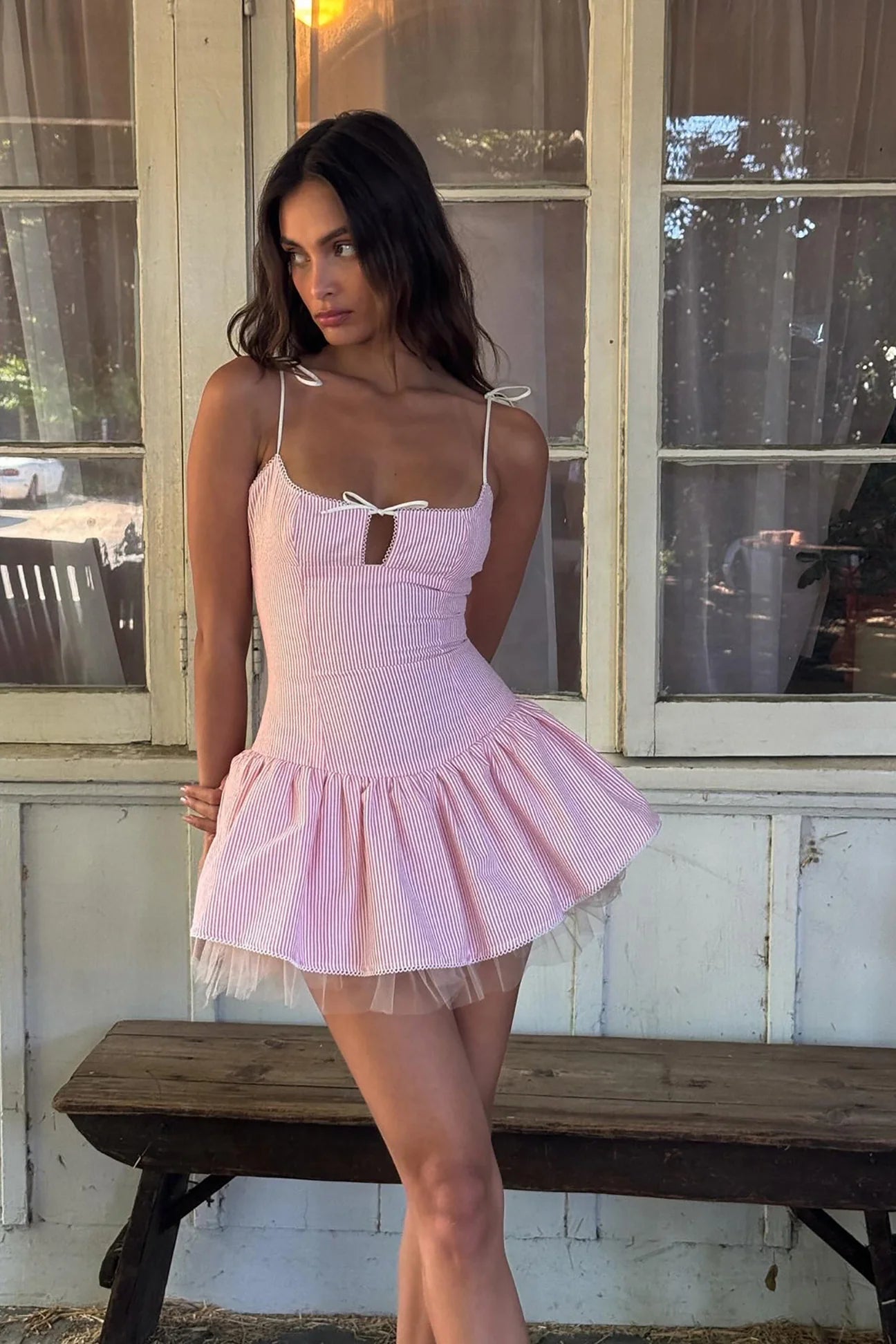 Ember dress ballet stripe