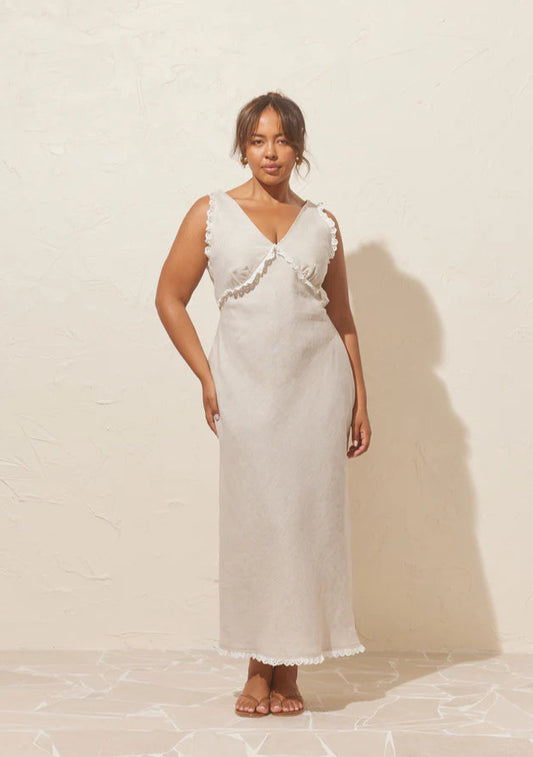 Esme linen slip dress
