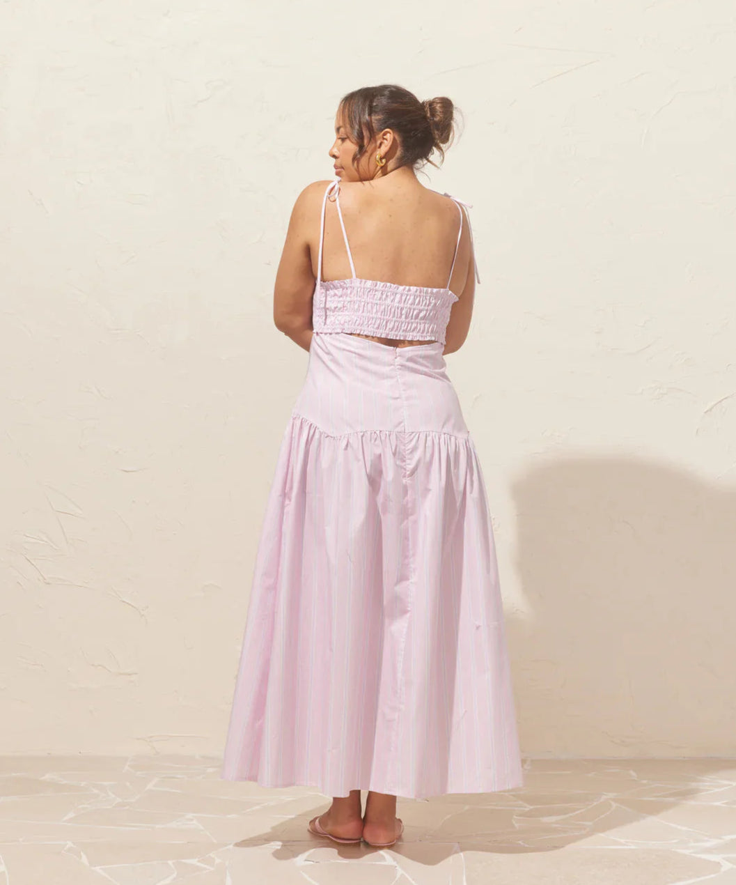 Trulli maxi dress lilac candy stripe