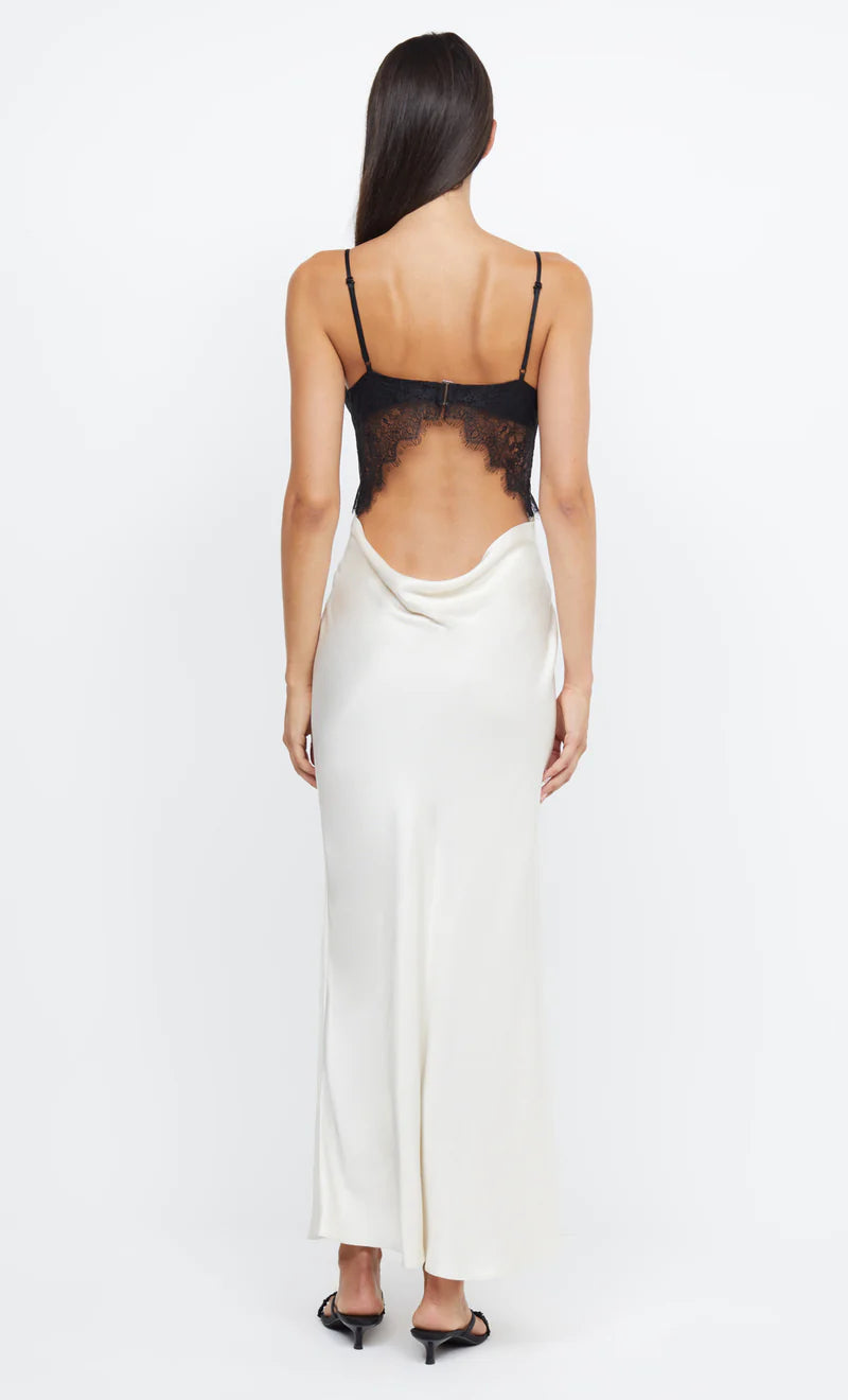 Emery lace maxi dress ivory/black