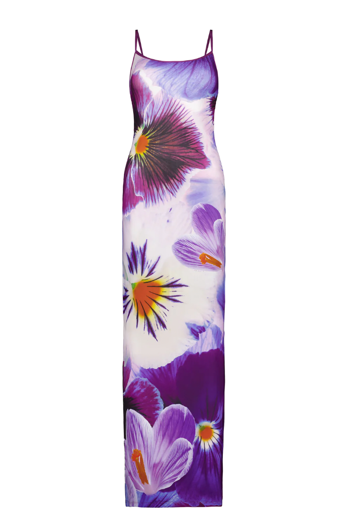 Indigo blossom slip dress