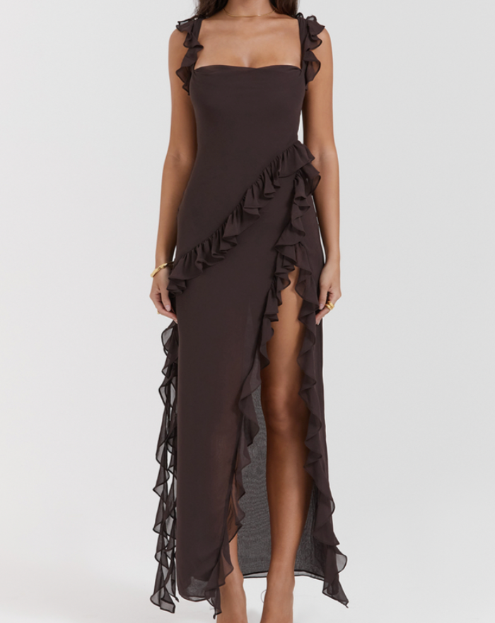Ariela maxi dress espresso
