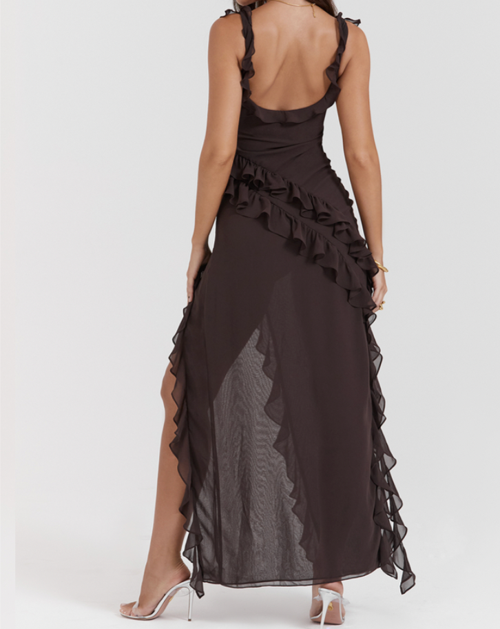 Ariela maxi dress espresso