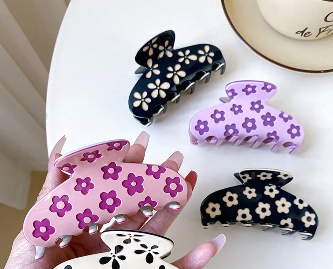 Daisy claw clip - pink