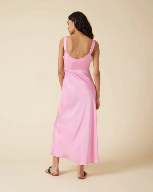 Maude satin slip pink