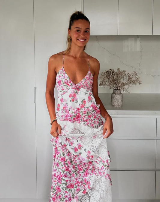 Rosalyn maxi dress pink