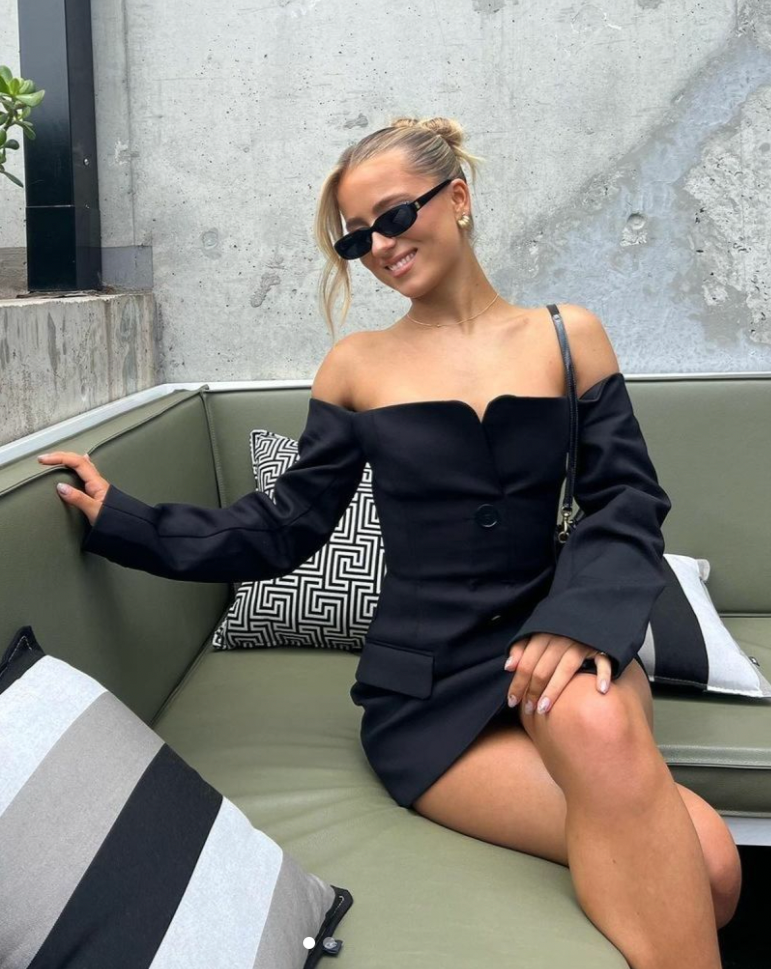 Sandrine tailored mini dress black