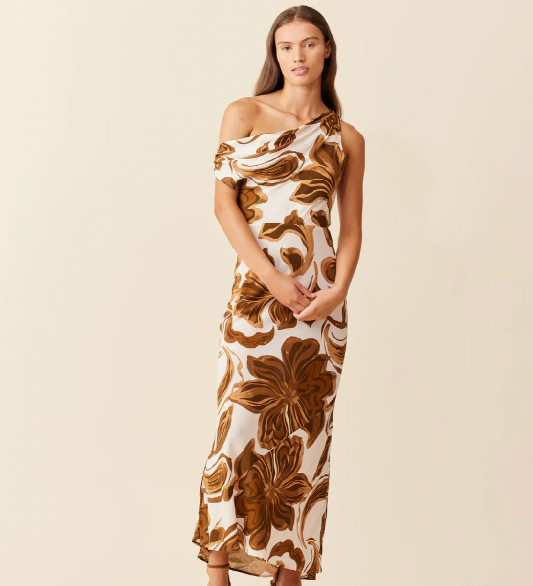 Melon maxi dress cosmos