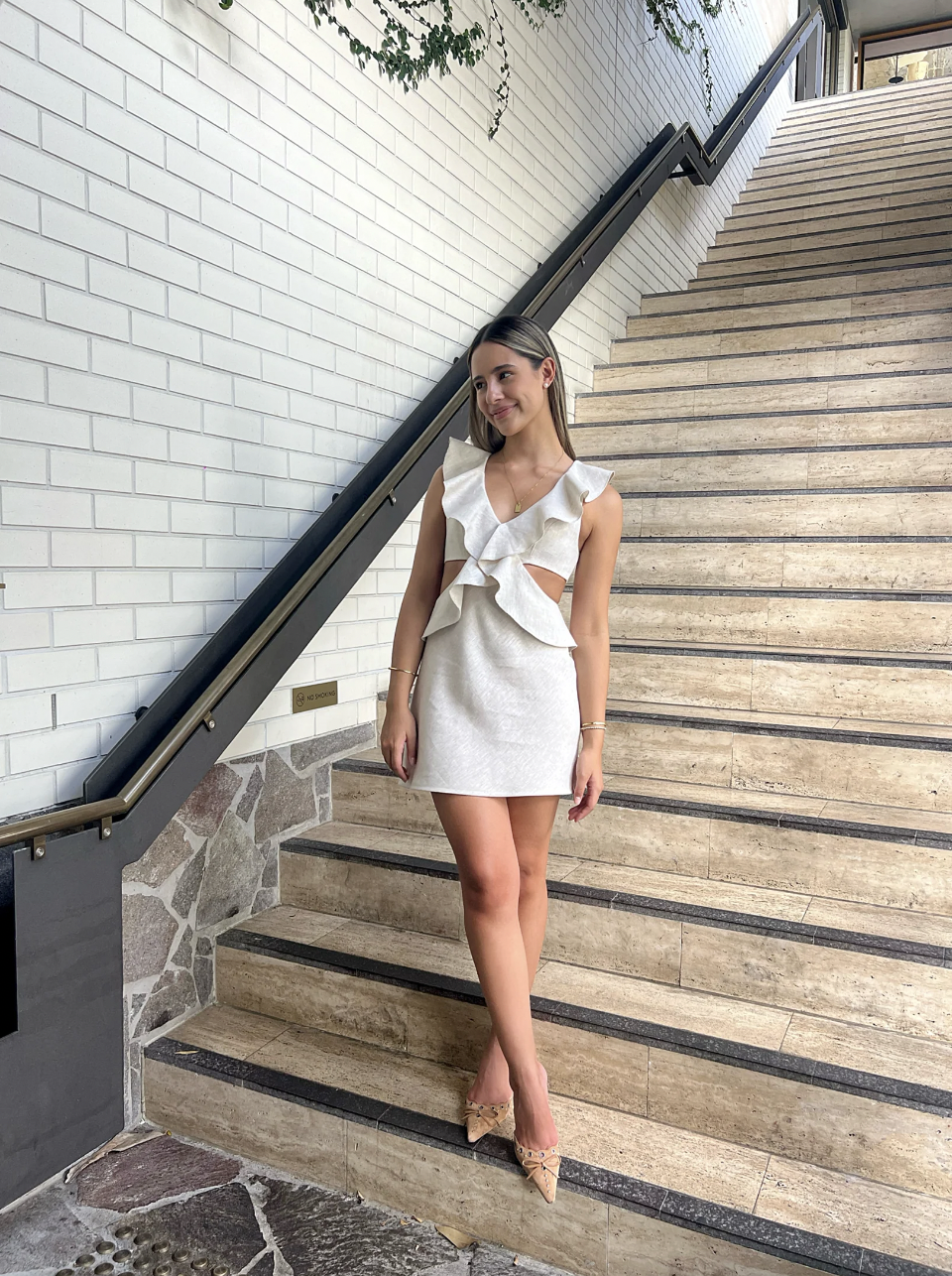Flounce mini dress