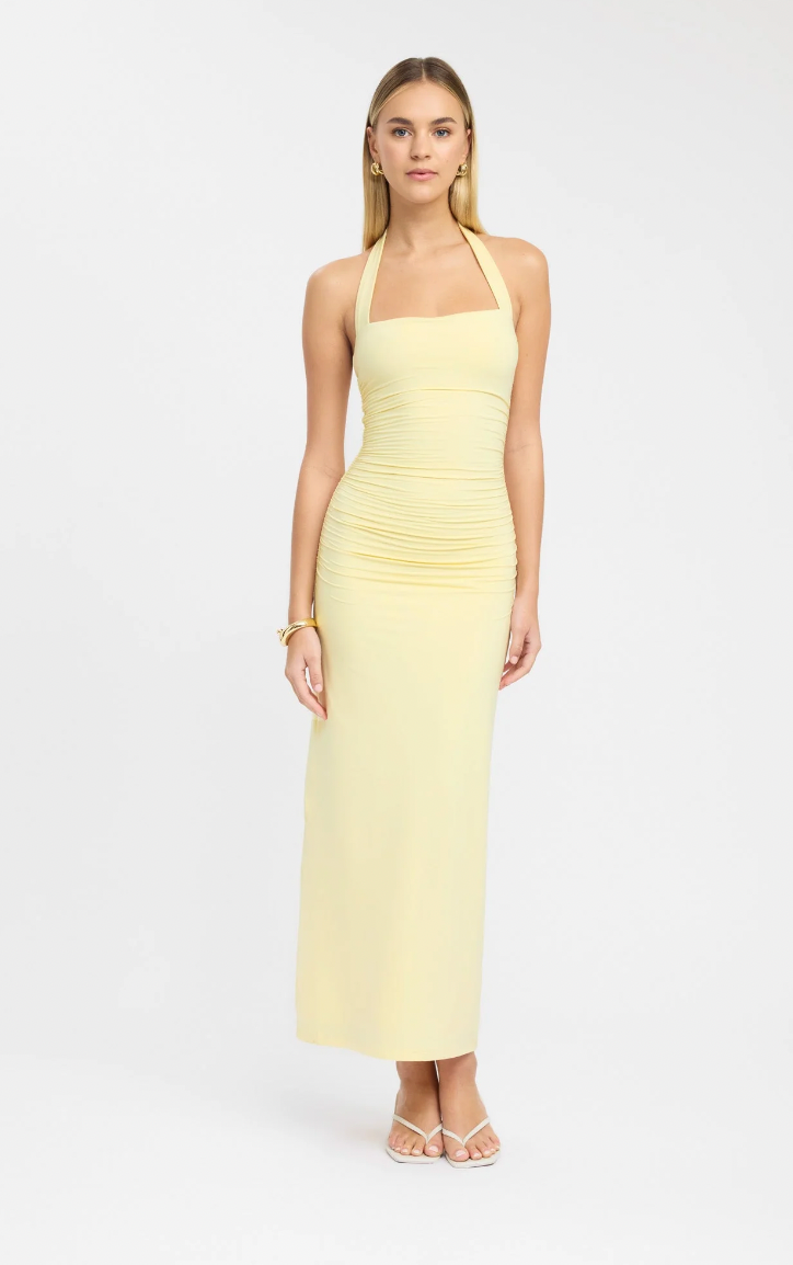 Hailey halter dress sunlight
