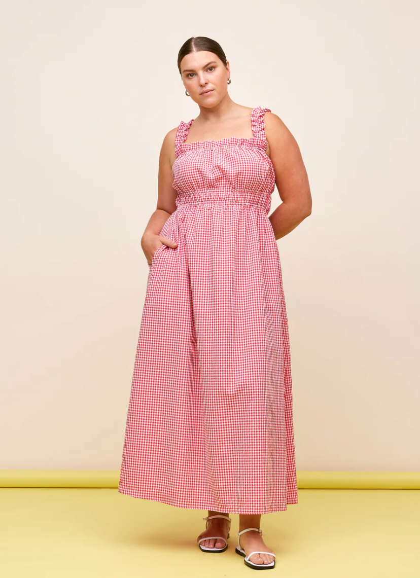 Trulli dress red gingham