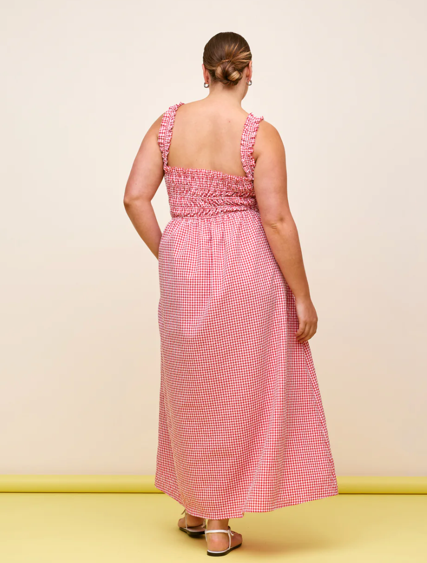 Trulli dress red gingham