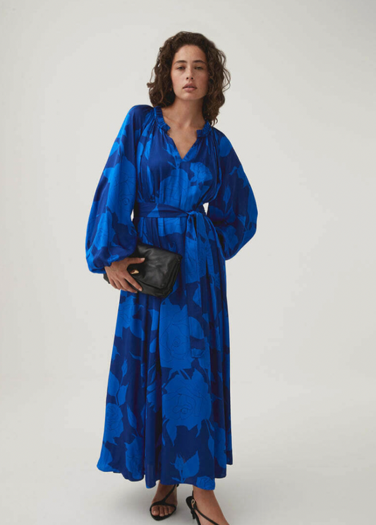 Knowing belted smock dress electric rose