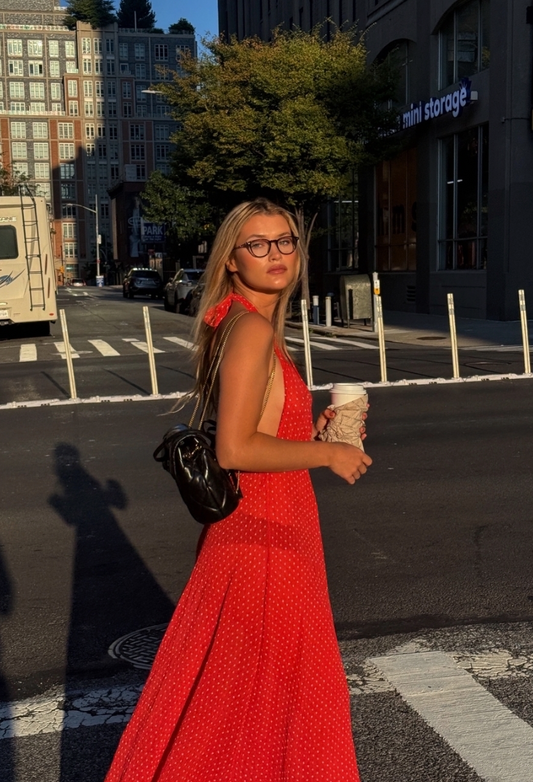 District maxi tomato polka