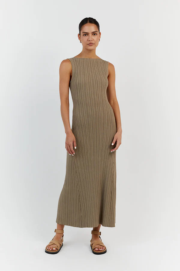 Ivy moss sleeveless midi dress