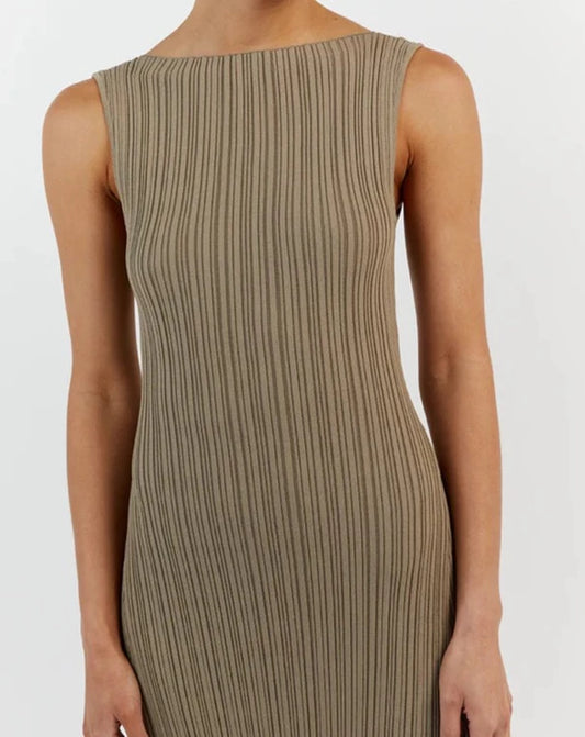 Ivy moss sleeveless midi dress