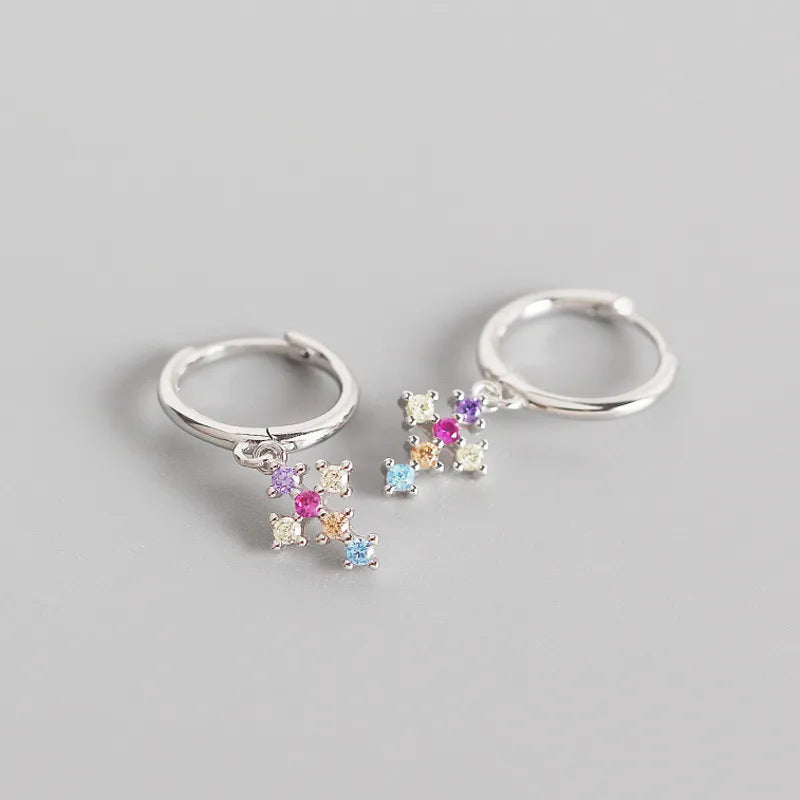 LUNA | Zircon Hoops - Silver