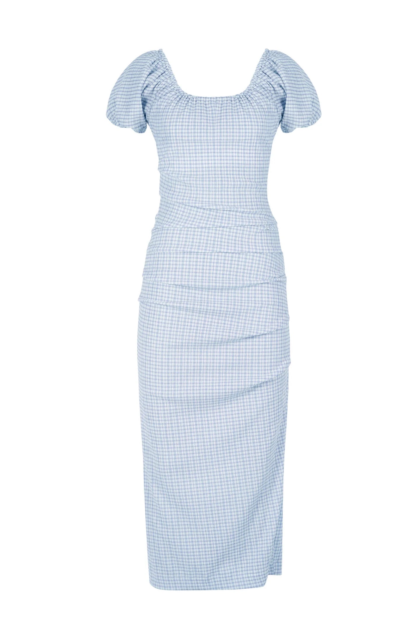 Delphi dress blue gingham